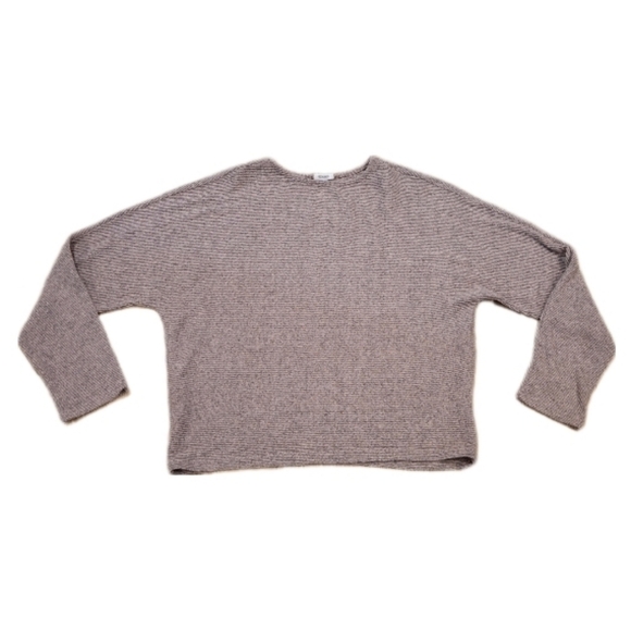 Ardene Basic Collection pink/grey heathered horizontal ribbed dolman sweater Lg - Picture 1 of 6